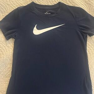 Nike Blue Short Sleeve Tee with Iconic Swoosh
